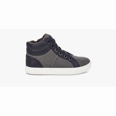 Tenis UGG Boscoe Leather Criança Cinzentas Escuro | PT-IMOSK